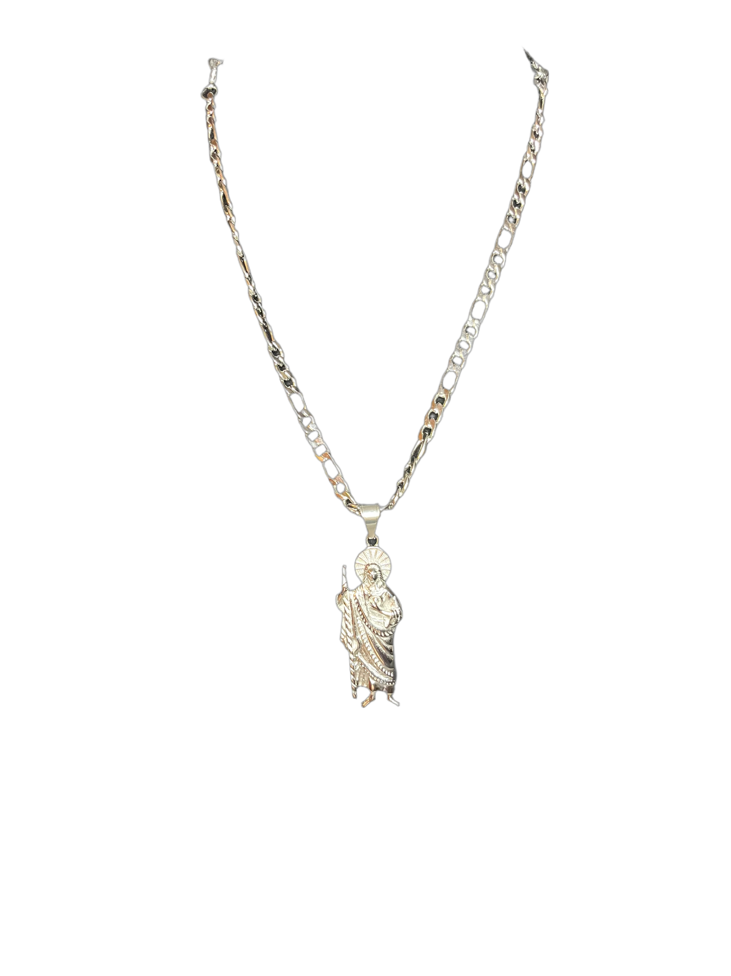 San judas SS silver necklace