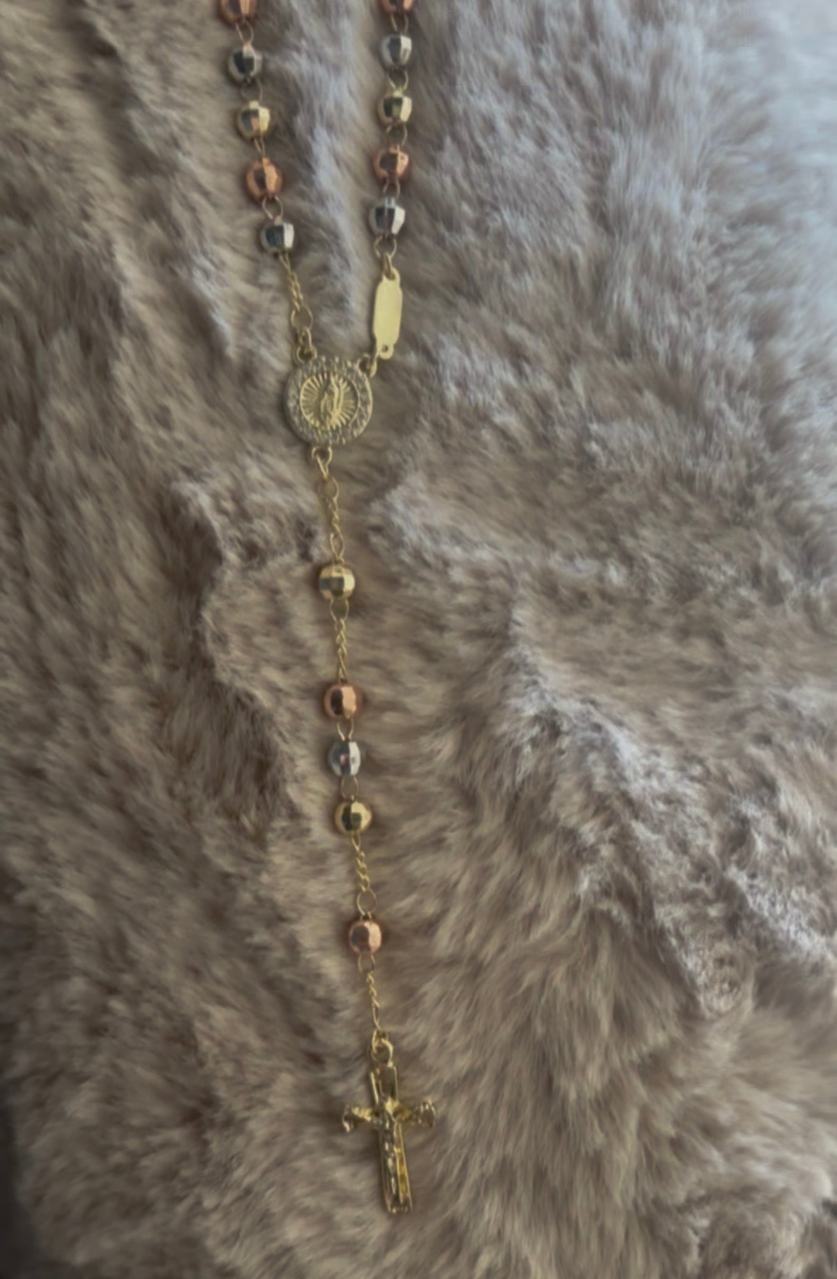 3 gold rosary